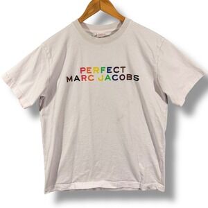 Marc Jacobs Pride Collection T-Shirt Pink Cotton Rainbow Perfect Size L
